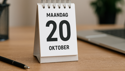 Bureaukalender Met 20 Oktober